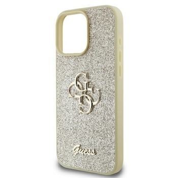 Guess Fixed Glitter Big 4G Logo Case for iPhone 16 Pro 6.3" Gold