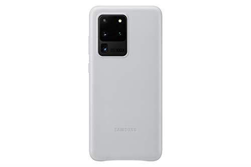 Samsung Original Galaxy S20 Ultra 5G Leather Cover/Mobile Phone Case Light Grey
