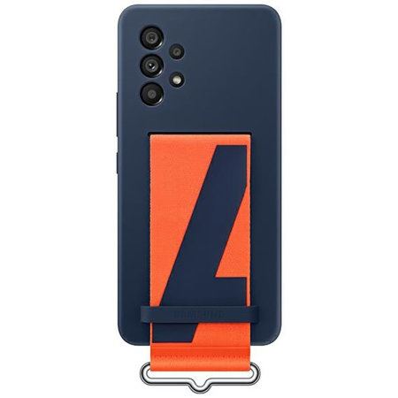 Official Samsung Galaxy A53 5G Silicone Cover with Strap Navy - EF-GA536TNEGWW