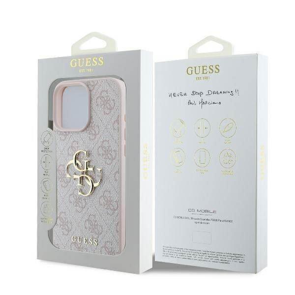 Guess 4G Big Logo Case for iPhone 16 Pro Max 6.9" Pink