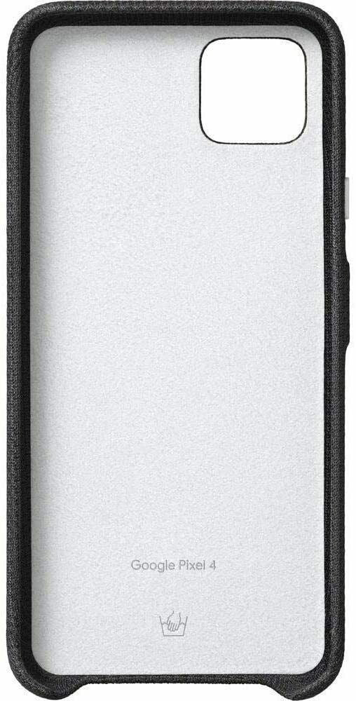 Google Pixel Case for Pixel 4 - Protective Phone Cover with Tailored Fabric and Active Edge Compatible - Official Google Pixel Cover - Just Black