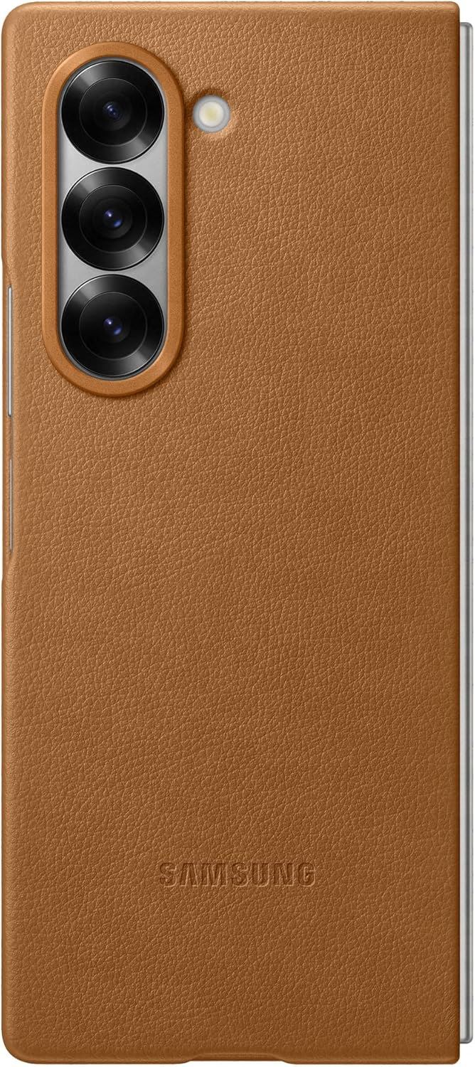 Samsung Galaxy Z Fold 6 Faux Leather/Kindsuit Case Tan - EF-VF956PAEGWW