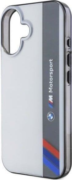 BMW Motosport IML Vertical Stripe Case for iPhone 16 6.1" Grey - BMHCP16S23HTFEG