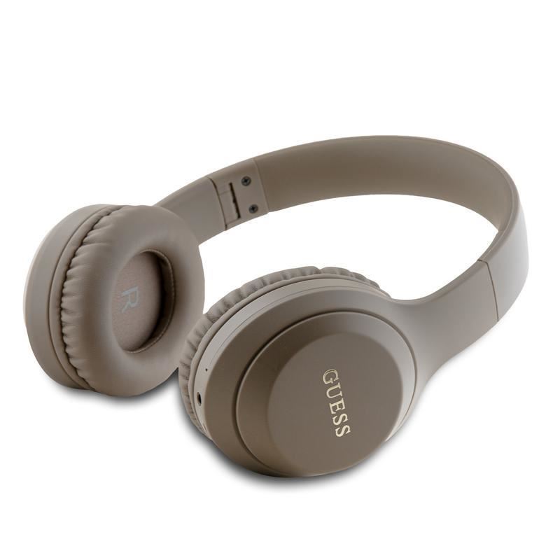 Guess Wireless Headphones with Classic Gold Logo Brown