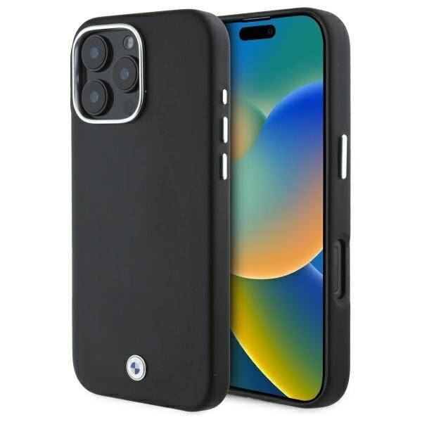 BMW Sign Full Wrapped Metal Case with MagSafe for iPhone 16 Pro Max 6.9" Black - BMHMP16X23PUFWK
