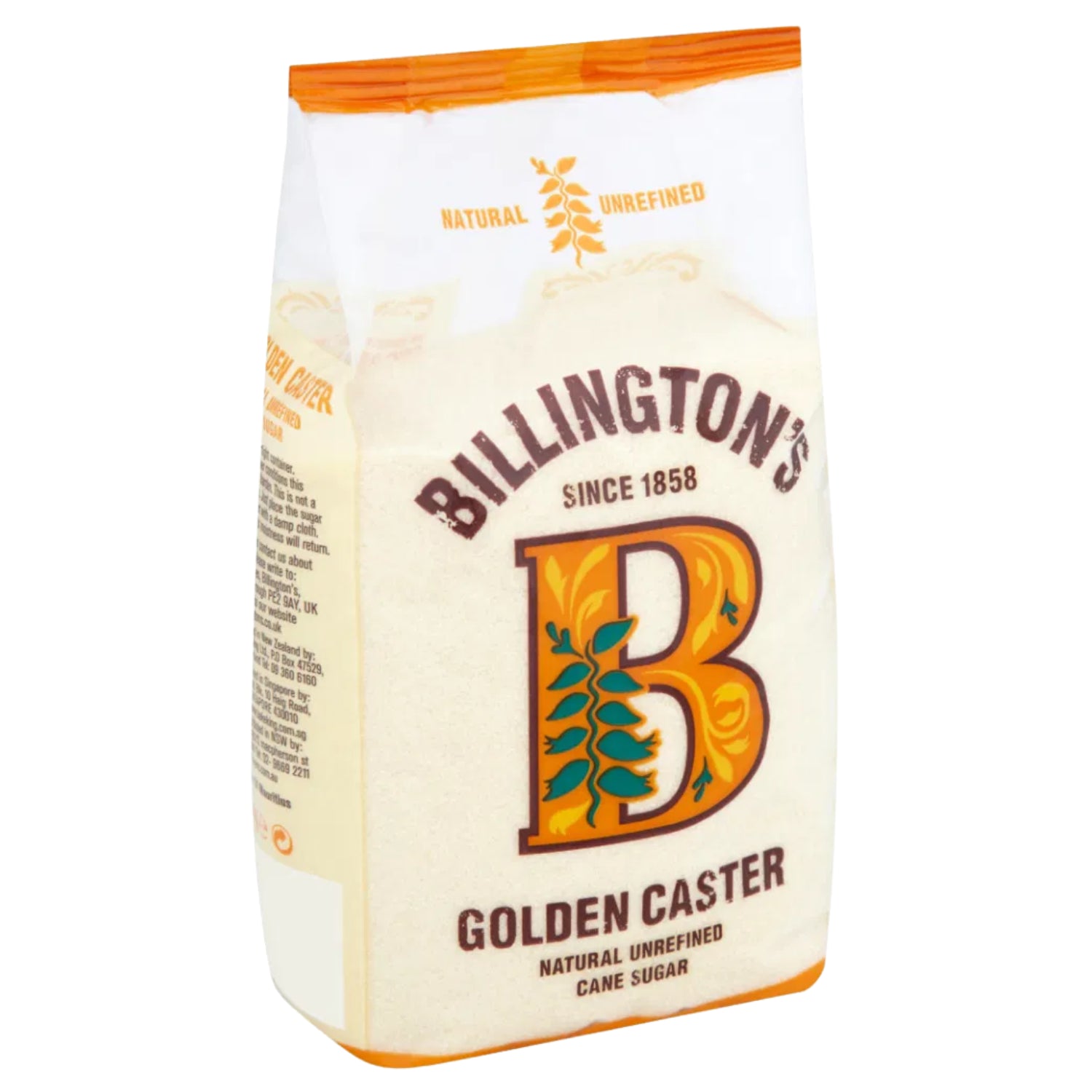 Billingtons Golden Caster Natural Unrefined Sugar Ideal for Shortbread - 500g