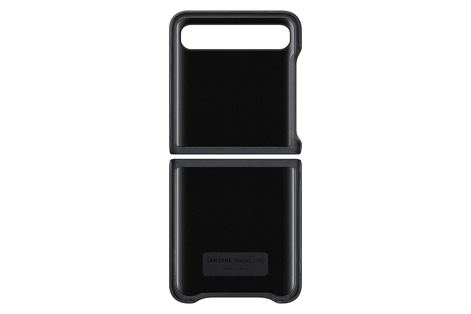 Official Samsung Galaxy Z Leather Flip Cover Black - EF-VF700LBEGEU