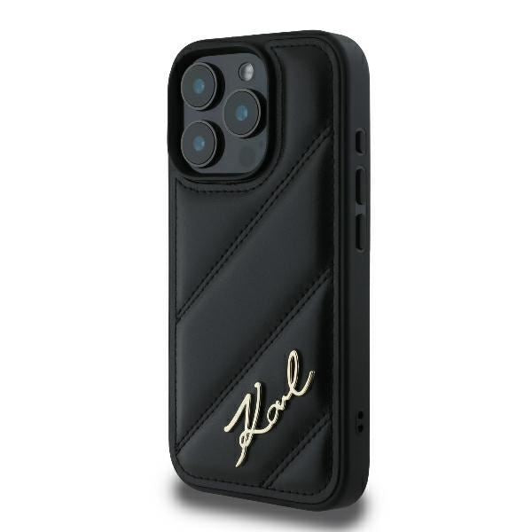 Karl Lagerfeld Quilted Signature Case for iPhone 16 Pro 6.3" Black