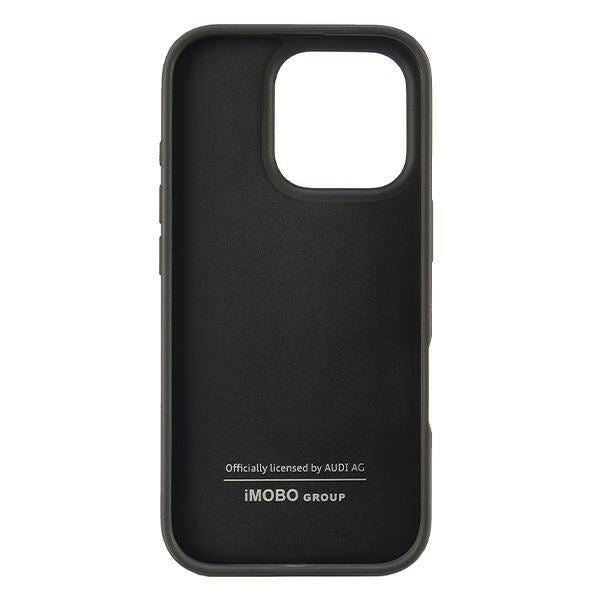 Audi Carbon Fiber Sports Red Stripe Hardcase for iPhone 16 Pro 6.3" Black/Red - AUS-TPUPCIP16P-R8/D1-BK