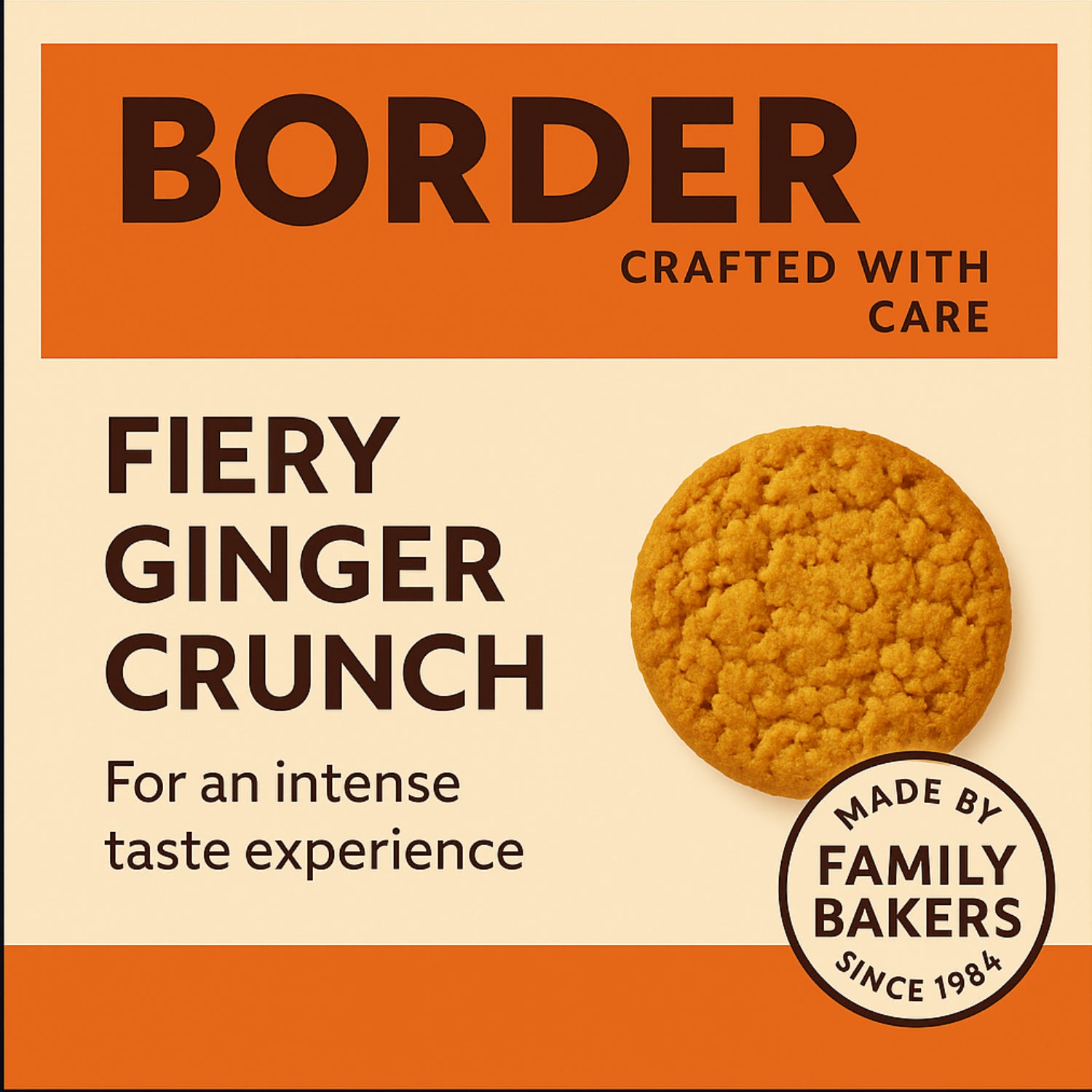 Border Biscuits Fiery Ginger Crunch Spicy Delightfully Biscuits - 135g