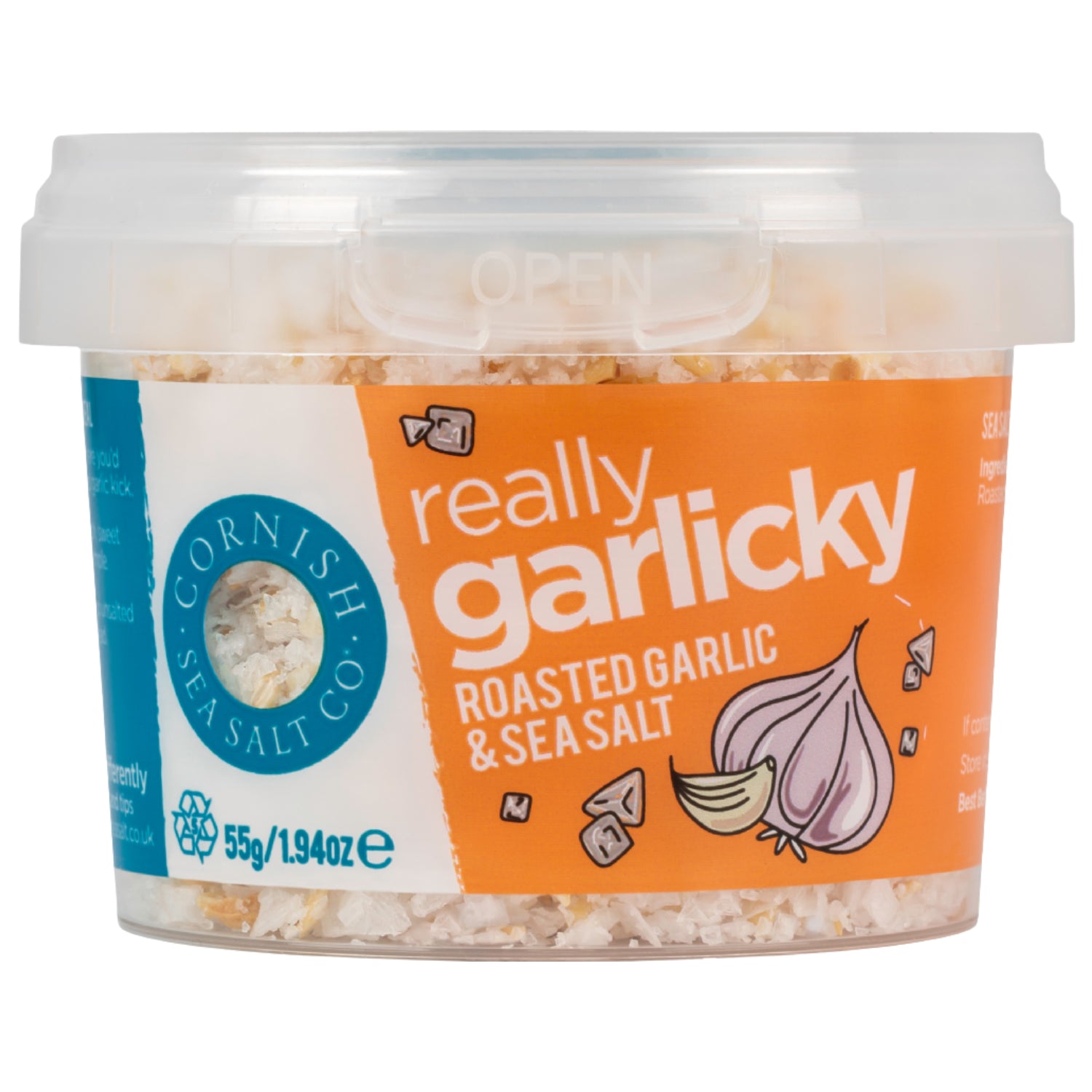 Cornish Sea Salt Really Garlicky Roasted Garlic & Sea Salt Blend Taste 55g