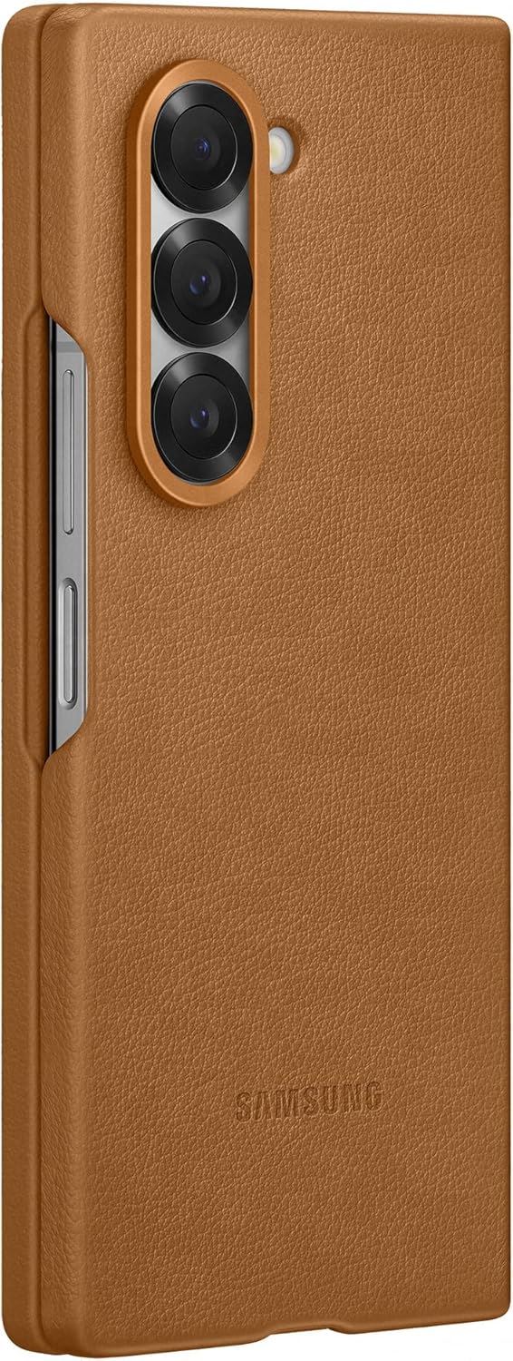Samsung Galaxy Z Fold 6 Faux Leather/Kindsuit Case Tan - EF-VF956PAEGWW