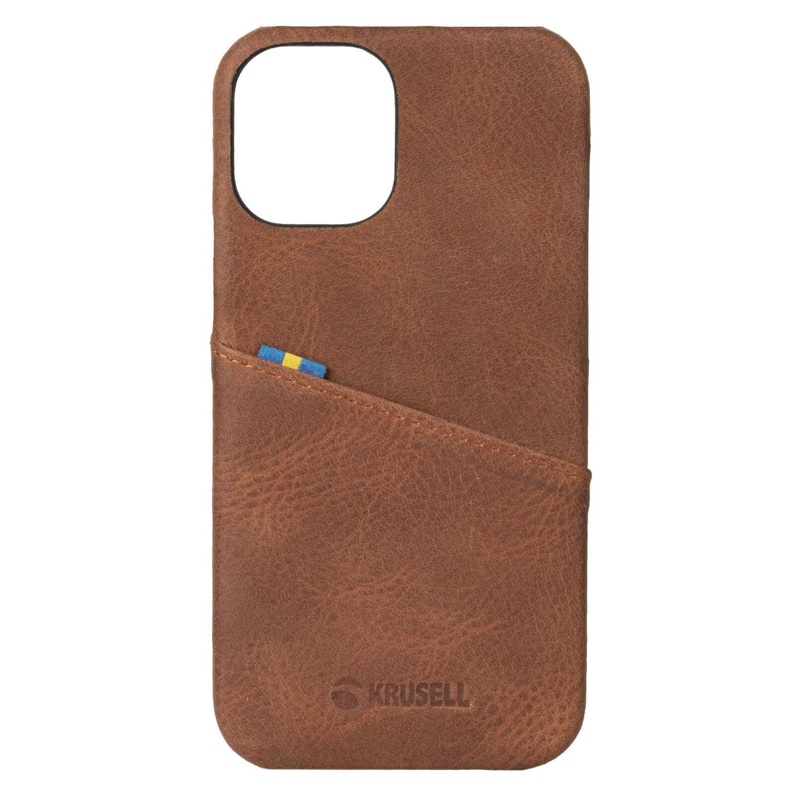 Krusell Sunne Card Cover for iPhone 12 Pro Max 6.7" Vintage Cognac