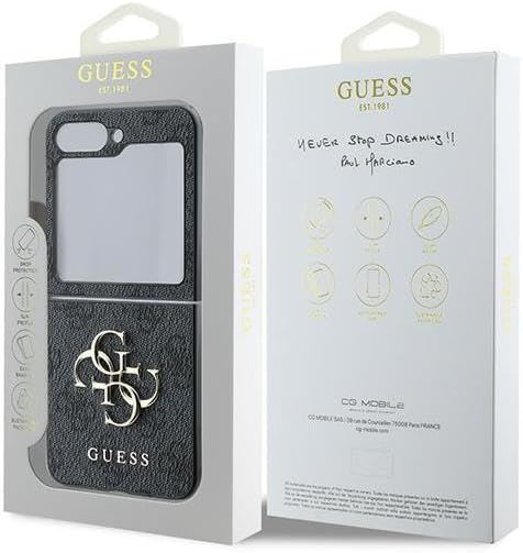 Guess PU Big 4G Metal Logo Case for Samsung Galaxy Z Flip 6 Black - GUHCZF64GMGGR