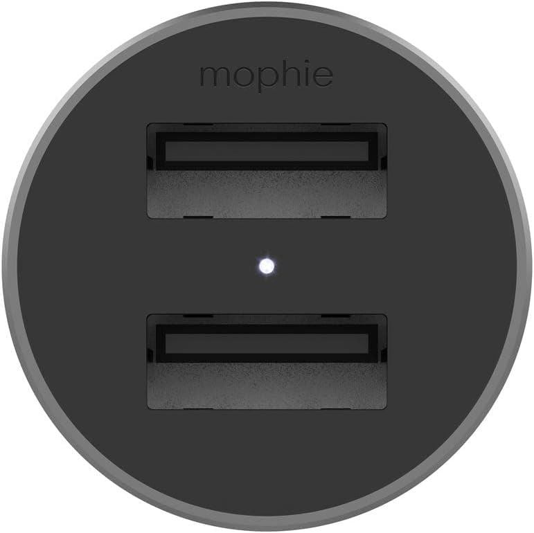 Mophie 12W 2.4 Amp USB A Car Charger Aluminium Silver - 409903473