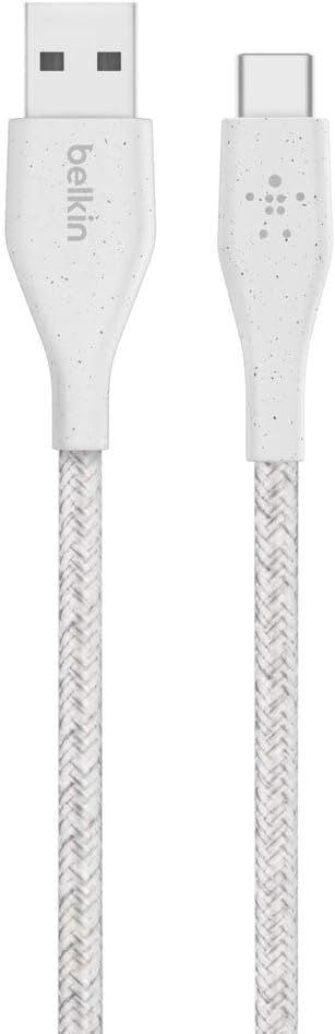 Official Belkin Duratek Plus 1.2M USB A to USB C Cable White - F2CU069bt04-WHT