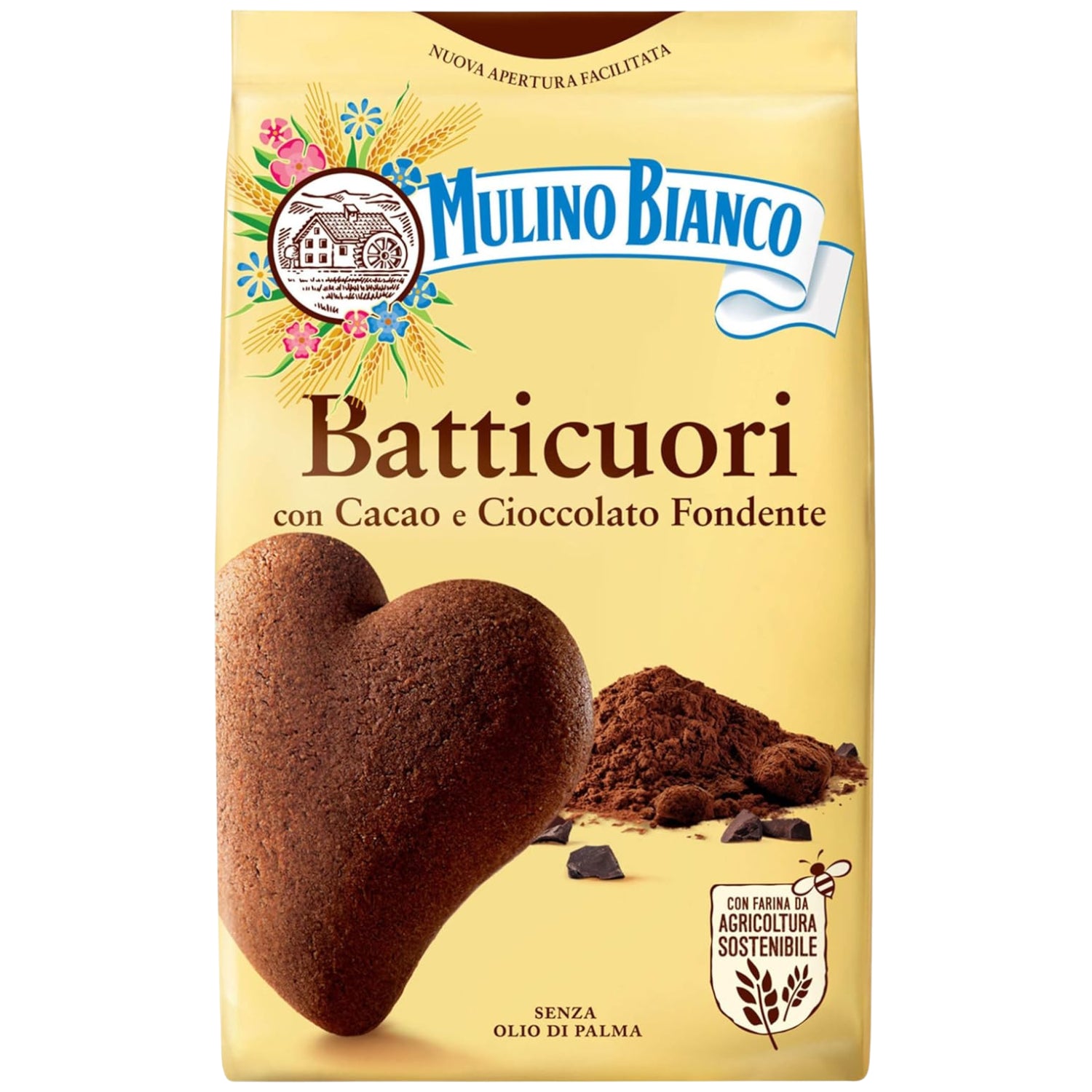 Mulino Bianco Batticuori Cocoa & Dark Chocolate Italian Cookies - 350g