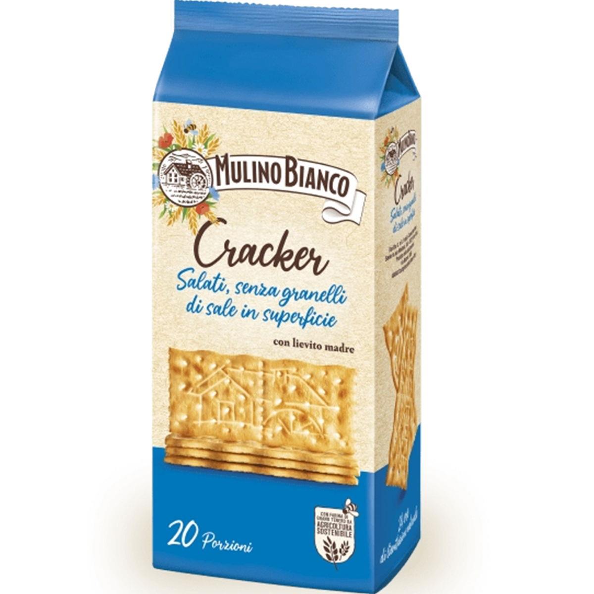 Mulino Bianco Crackers Italian Low Salt Snack, With Mother Yeast - 500g