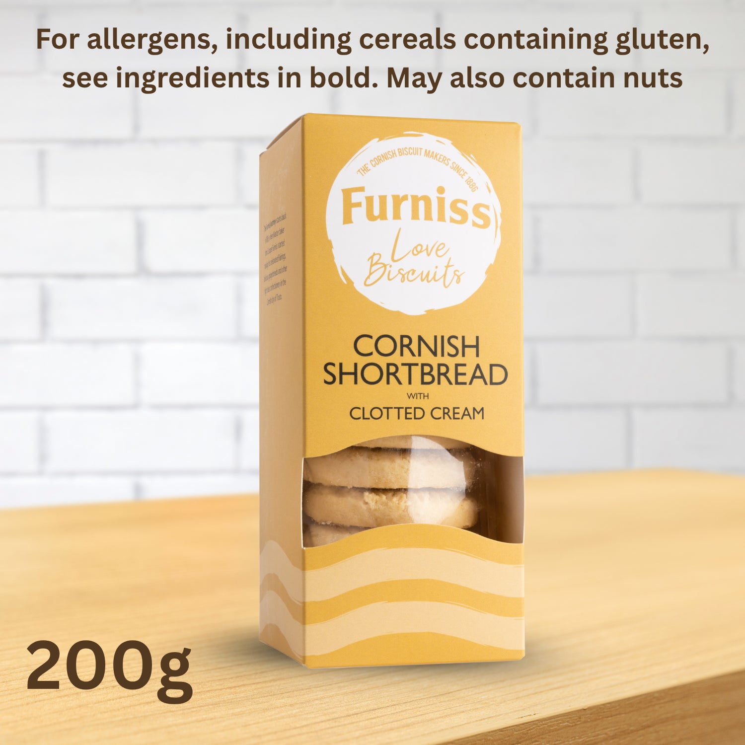 Furniss Cornish Shortbread & Clotted Cream Biscuits Rich, Buttery Flavor 200g
