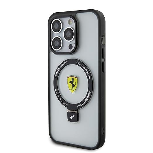 Ferrari Hardcase for iphone 15 Pro 6.1" with MagSafe & Ring Stand Transparent - FEHMP15LUSCAH