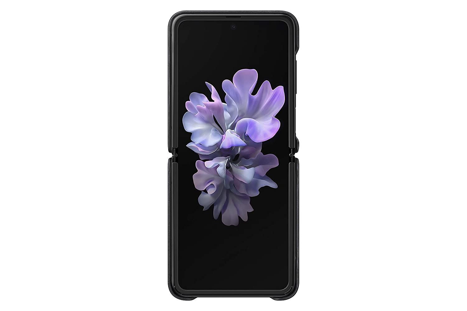 Official Samsung Galaxy Z Leather Flip Cover Black - EF-VF700LBEGEU