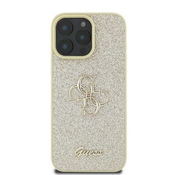 Guess Fixed Glitter Big 4G Logo Case for iPhone 16 Pro 6.3" Gold