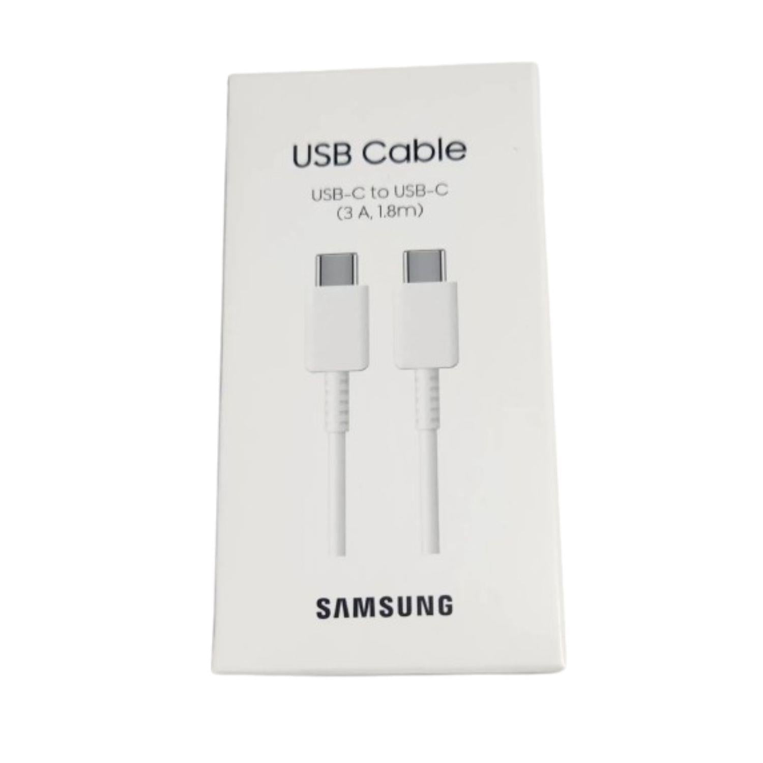 Official Samsung 1.8M 3 Amp USB C to C Charging Cable White - EP-DX310JWEGEU