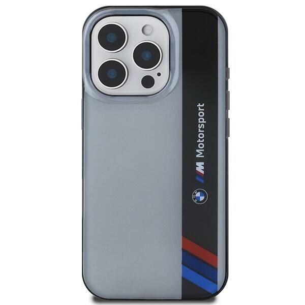 BMW Motosport IML Vertical Stripe Case for iPhone 16 Pro 6.3" Grey - BMHCP16L23HTFEG