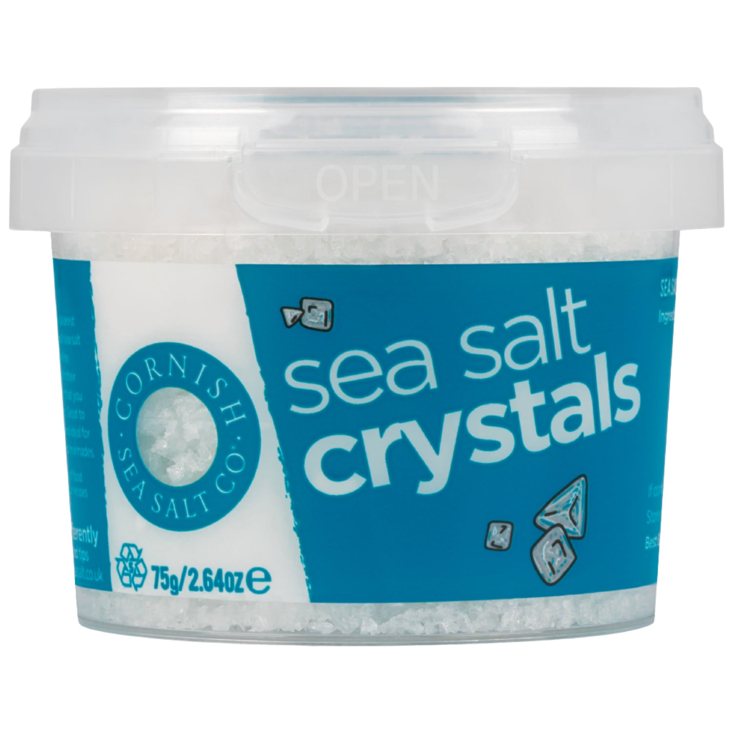 Cornish Sea Salt Crystals Natural Gourmet Flaky Sea Salt - 75g
