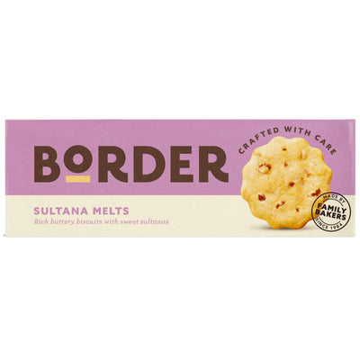 Border Sultana Melts Biscuits Rich Buttery Cookies with Sweet Sultanas 135g