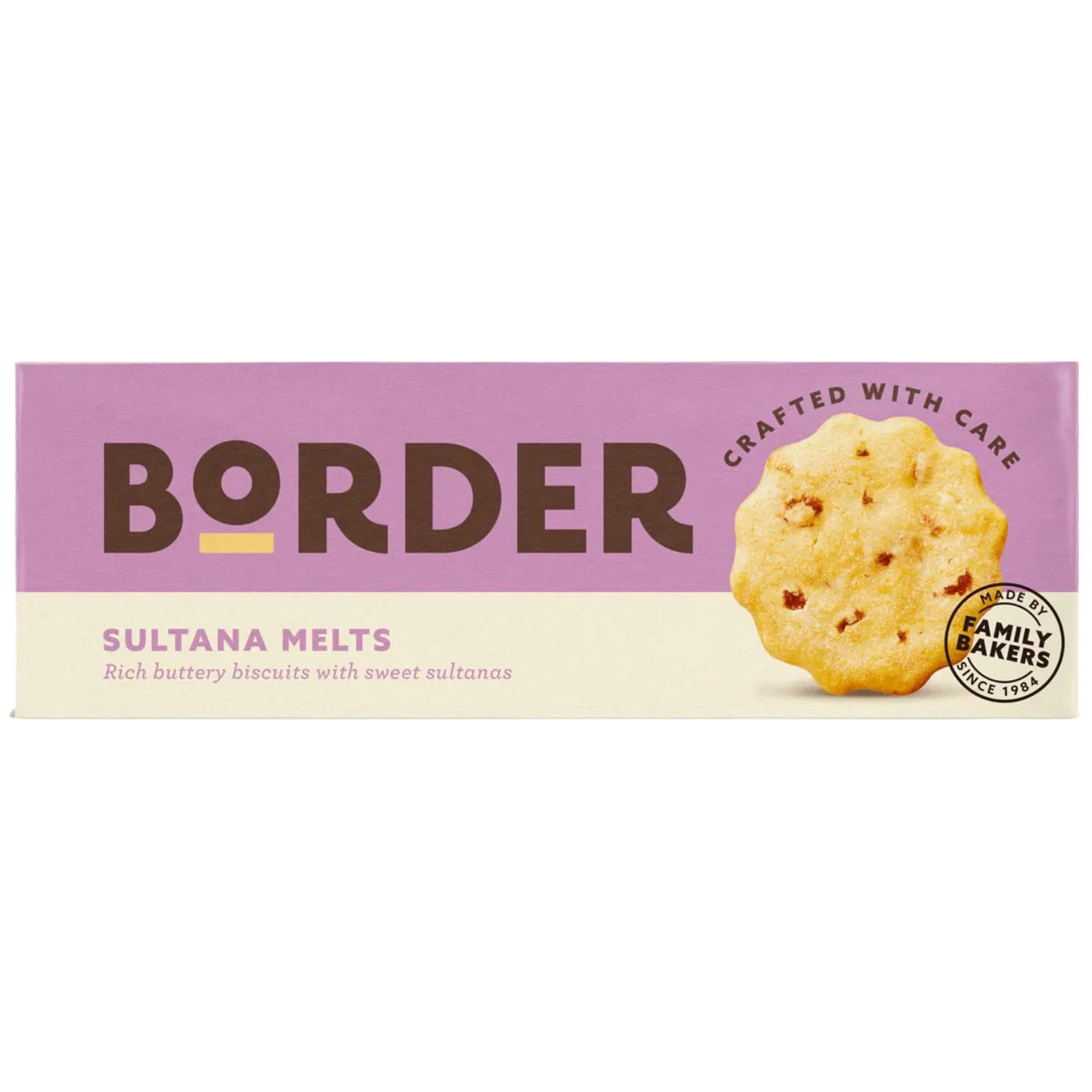 Border Sultana Melts Biscuits Rich Buttery Cookies with Sweet Sultanas 135g