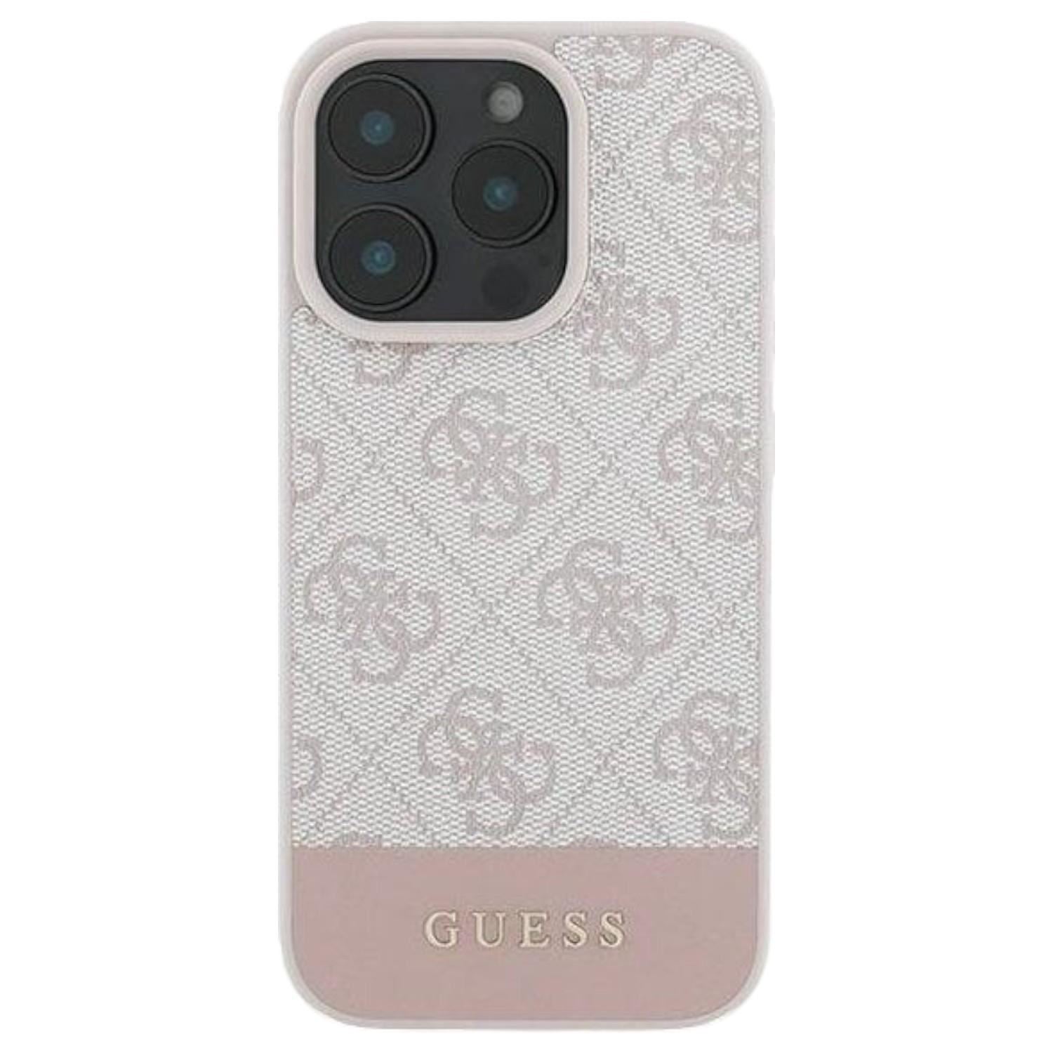 Guess 4G Bottom Stripe Case for iPhone 16 Pro Max 6.9" Pink - GUHCP16XG4GLPI