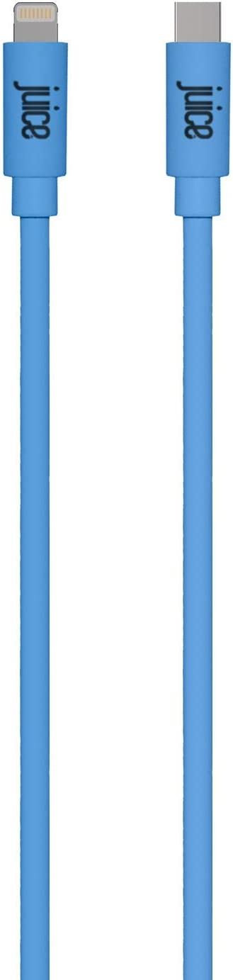 Official Juice 1M Blue USB C to Lightning Cable - JUSCABLE-LIGHT-TYPEC-1M-RND-XRBLU