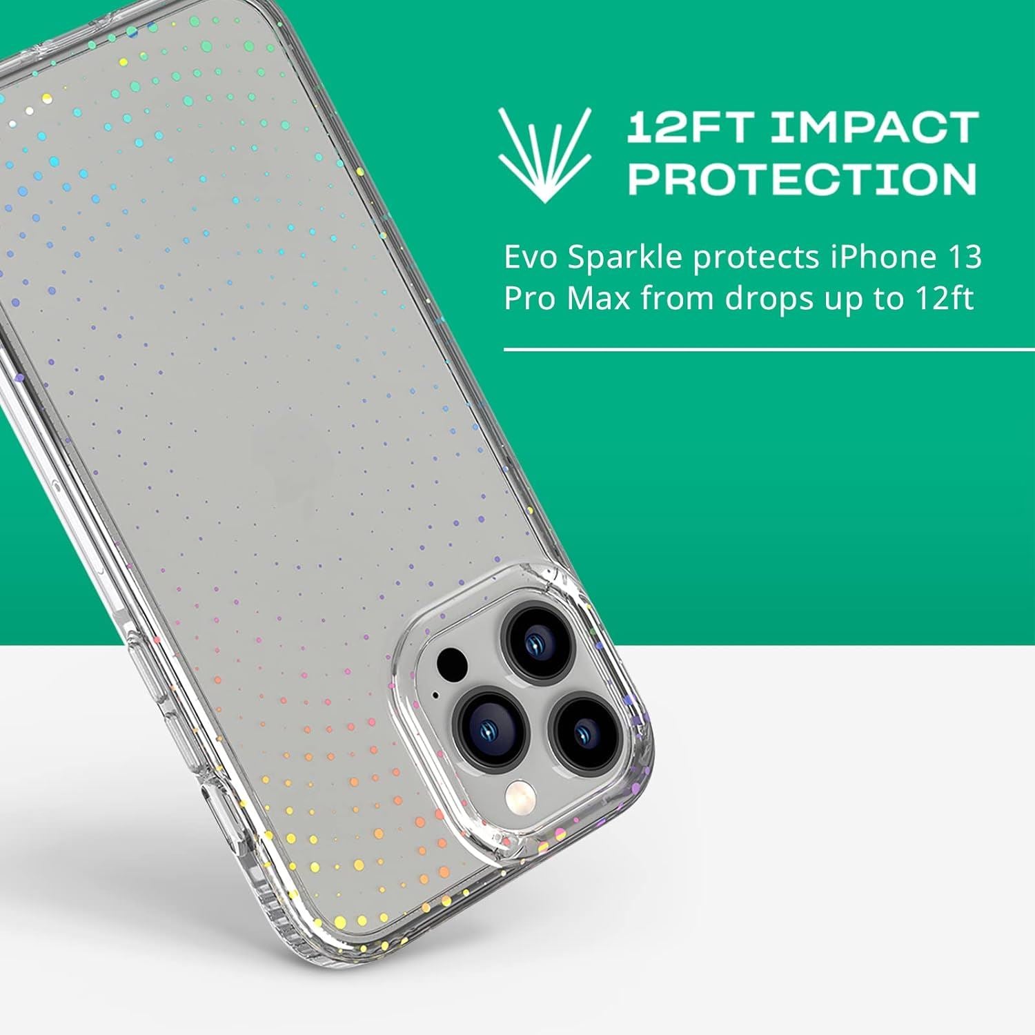 Official Tech 21 Evo Sparkle for iphone 13 Pro Max 6.7" Iridescent T21-8998