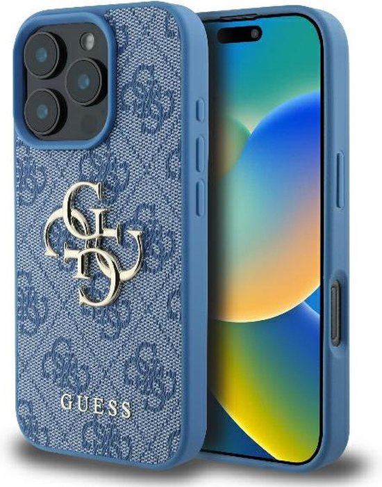 Guess 4G Big Logo Case for iPhone 16 Pro Max 6.9" Blue