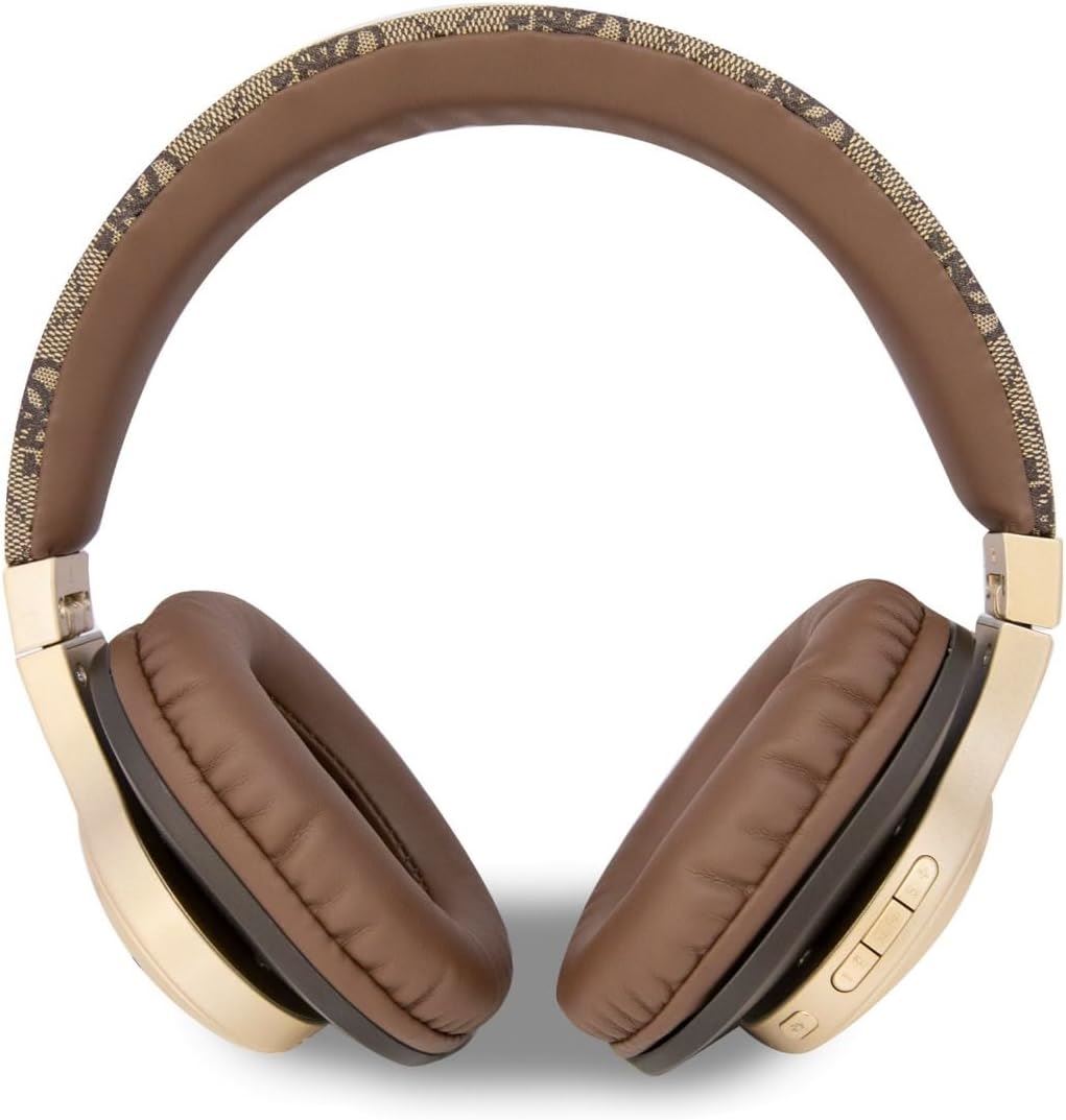 Guess Wireless Headphones 4G Script On Ear Brown - GUBH604GEMW