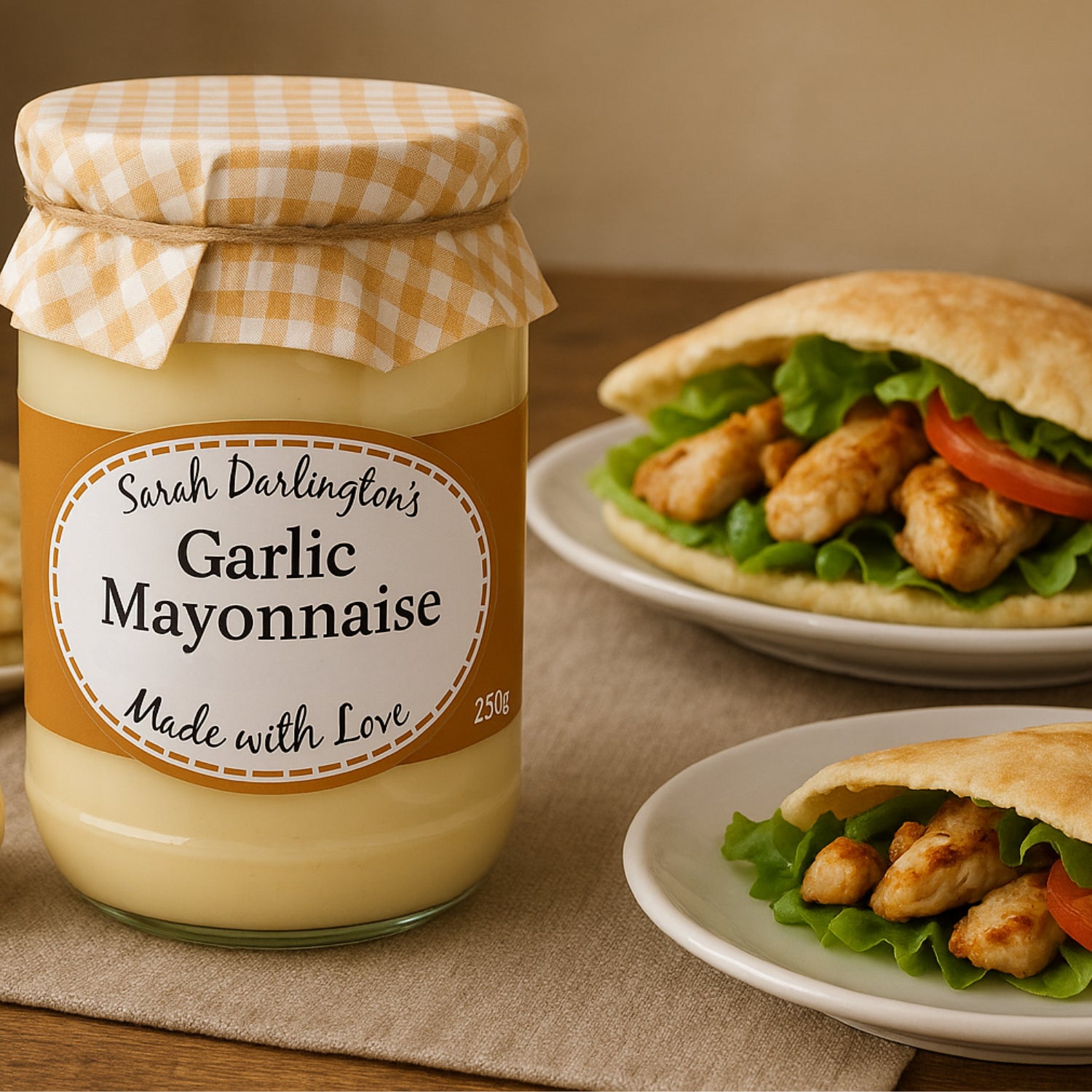 Mrs Darlington's Garlic Mayonnaise Creamy Dip and Spread, Paste - 250g