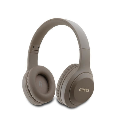 Guess Wireless Headphones with Classic Gold Logo Brown