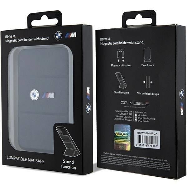 Official BMW M Series Magnetic Card Holder MagSafe with Stand Black - BMWCSMMPGK