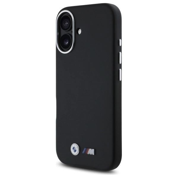 BMW M Smooth Full Wrapped Metal Case with MagSafe for iPhone 16 6.1" Black - BMHCP16S23PMWK