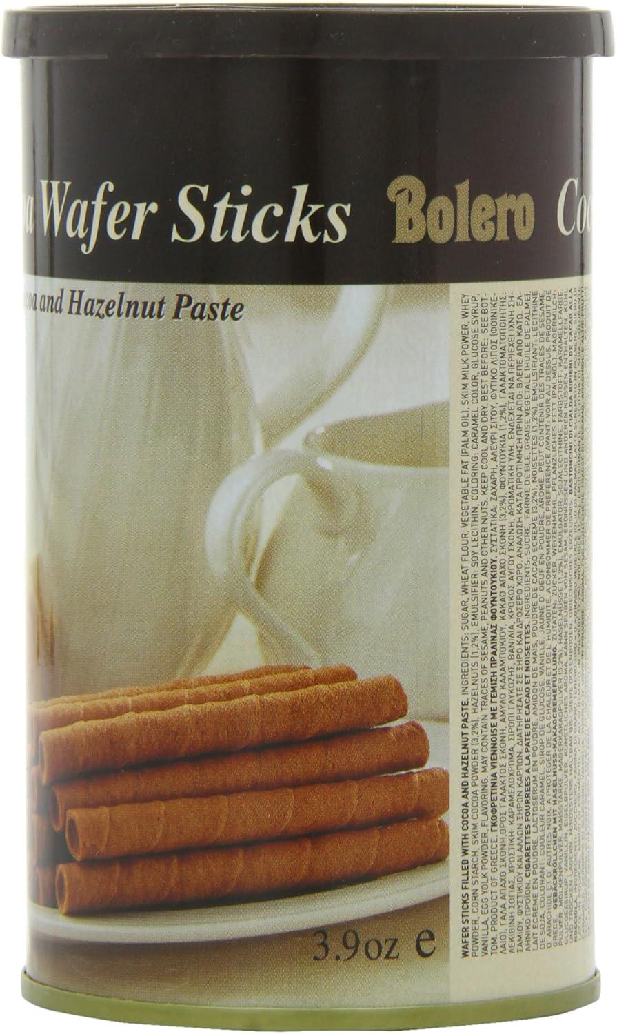 Bolero Cocoa Wafer Sticks Filled with Cocoa and Hazelnut Paste - 110g