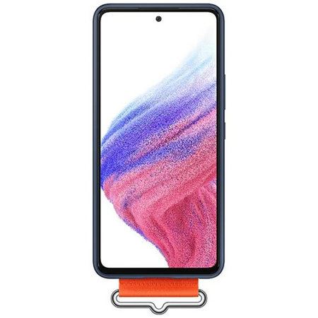 Official Samsung Galaxy A53 5G Silicone Cover with Strap Navy - EF-GA536TNEGWW