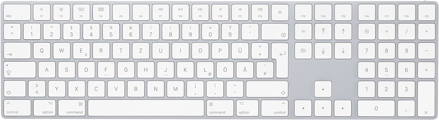 Apple Magic Keyboard with Numeric Keypad German Silver - MQ052D/A