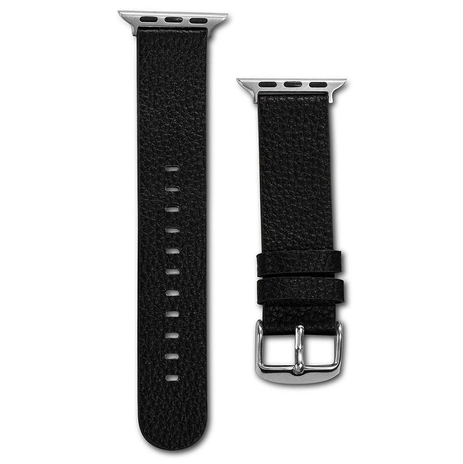 X Doria Lux Band Black Leather Strap for Apple Watch 38 mm XD439664 herbalheaven