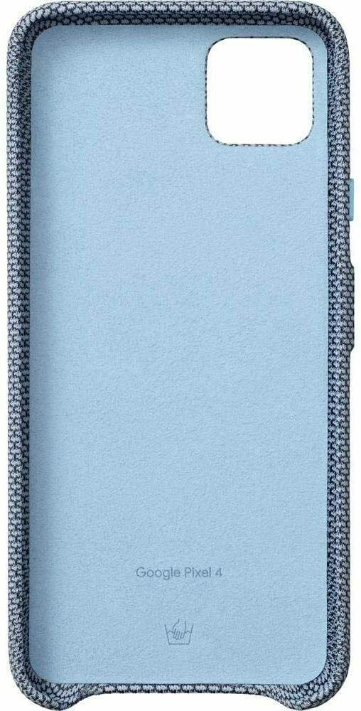 Google Pixel Case for Pixel 4 - Protective Phone Cover with Tailored Fabric and Active Edge Compatible - Official Google Pixel Cover - Blue-ish