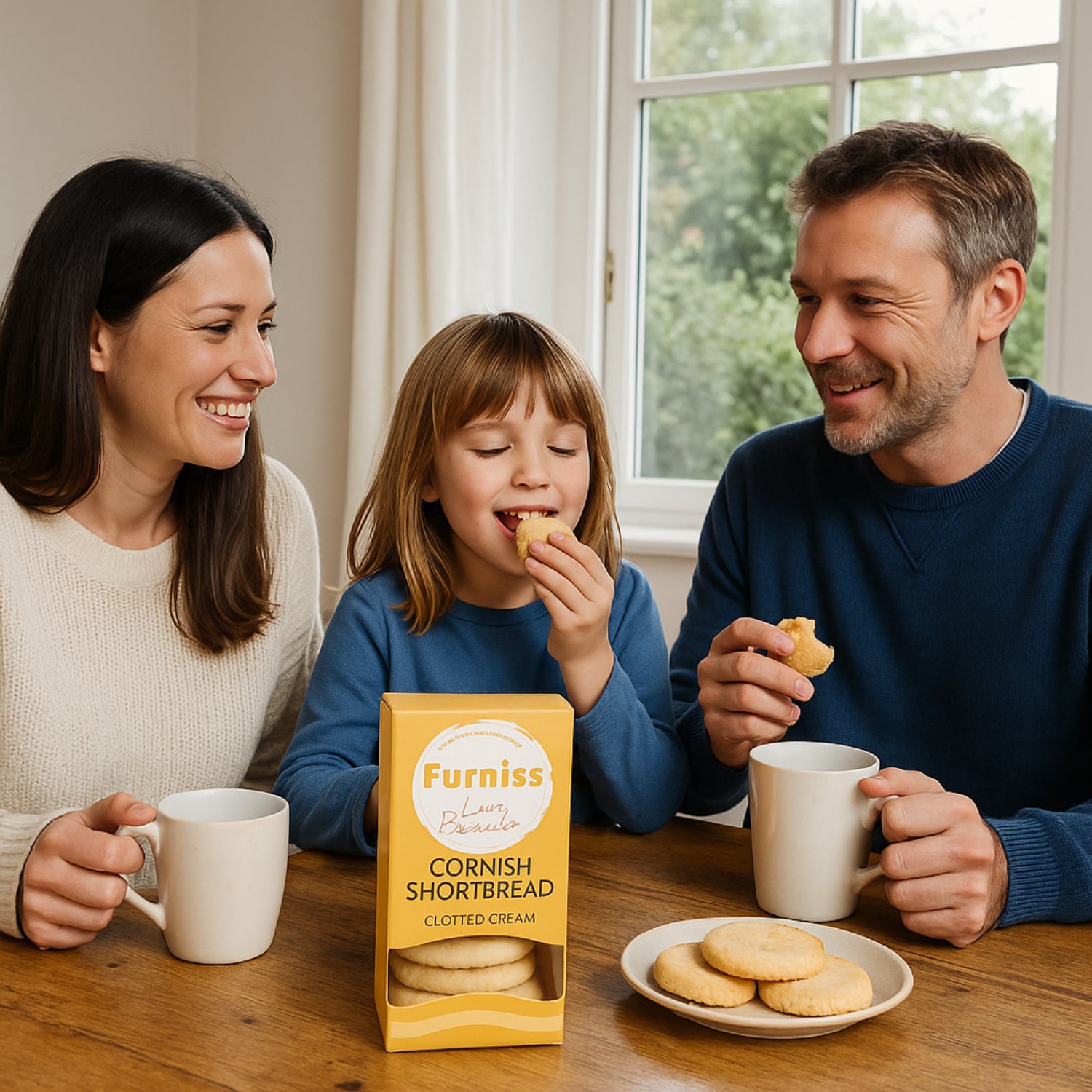 Furniss Cornish Shortbread & Clotted Cream Biscuits Rich, Buttery Flavor 200g