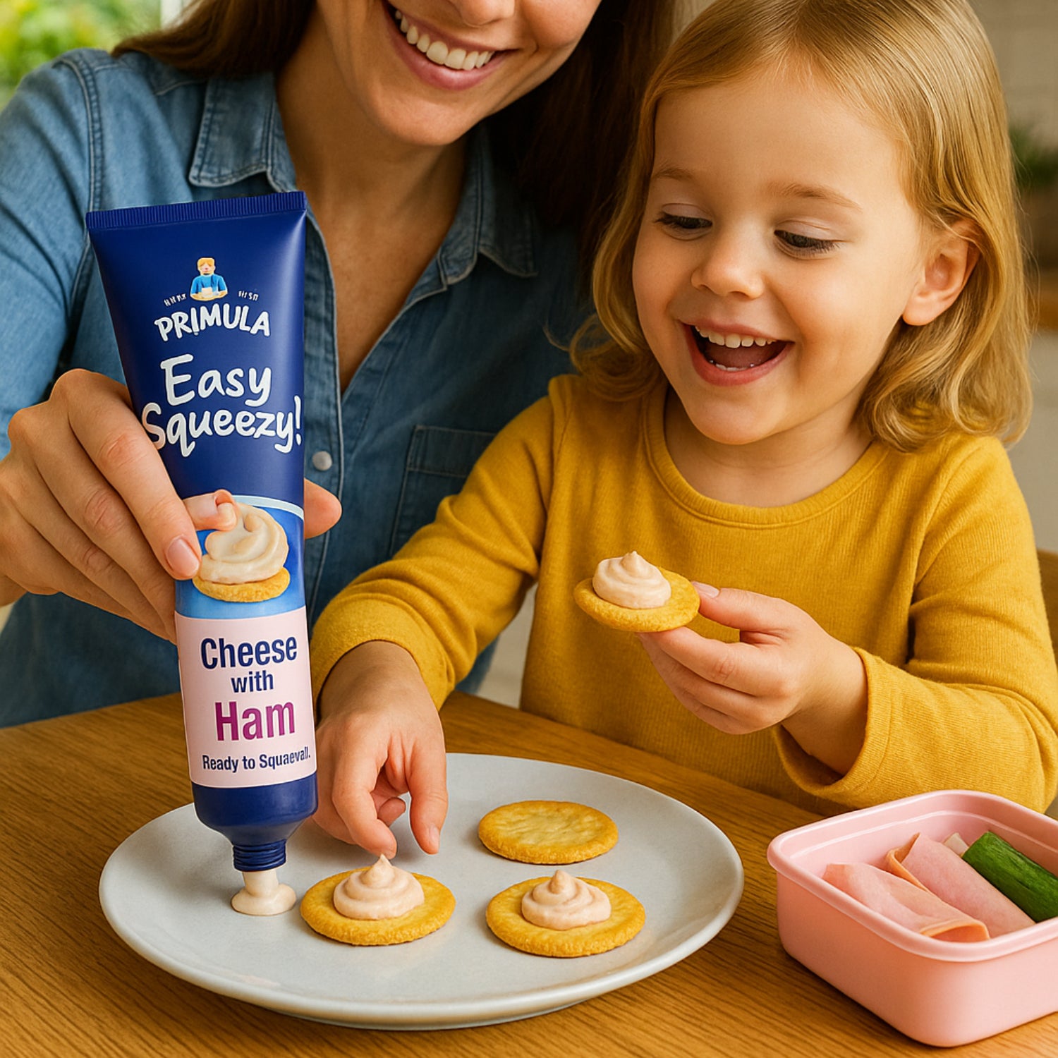 Primula Cheese with Ham Easy Squeezy Tube Ready to Use Spread - 100g