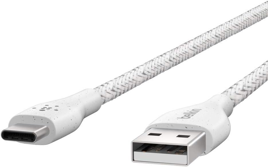 Official Belkin Duratek Plus 1.2M USB A to USB C Cable White - F2CU069bt04-WHT