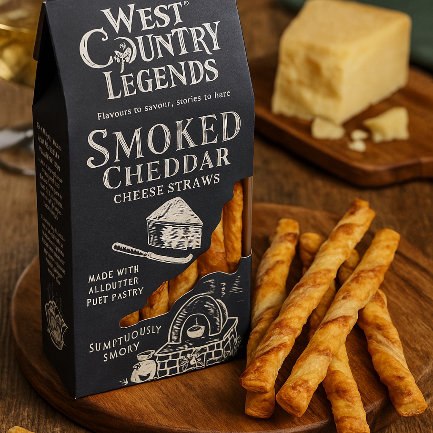 West Country Legends Smoked Cheddar Cheese Straws Flavour 100g