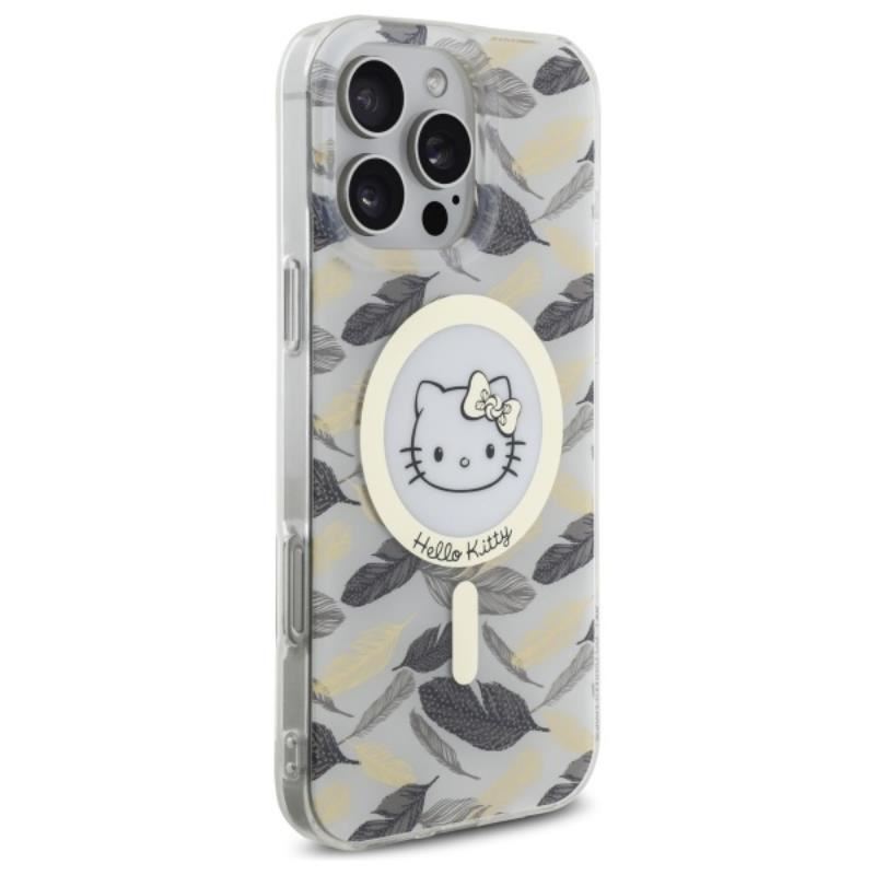 Hello Kitty IML Golden Leaves Case with MagSafe for iPhone 16 Pro Max 6.9" White - HKHMP16XHGLEH